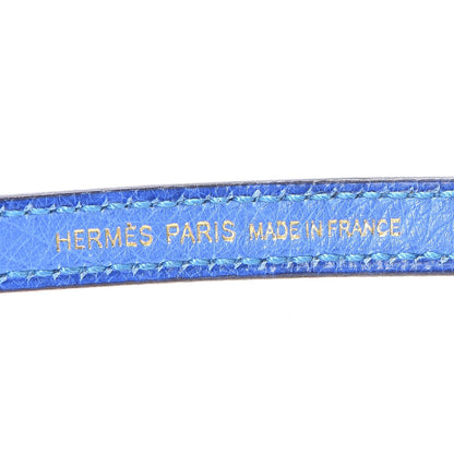 Hermes Ostrich Mini Kelly Sellier 20 Blueet 21 of 60