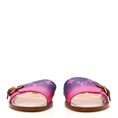 Louis Vuitton Monogram Spring in the City Lock It Flat Mule 36 Midnight Fuchsia 3 of 7