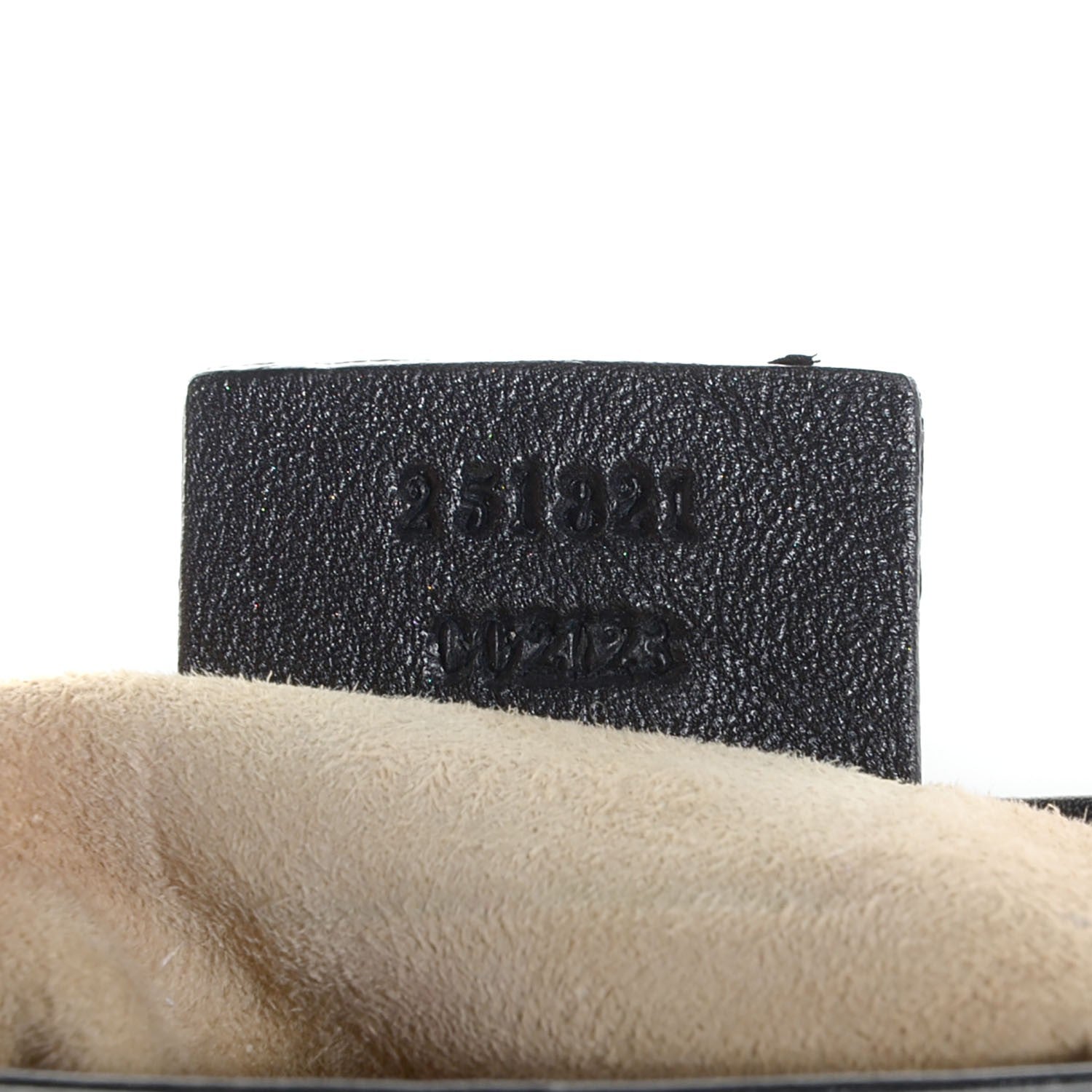 Gucci Pebbled Calfskin Small 1973 Chain Shoulder Bag Black 7 of 9