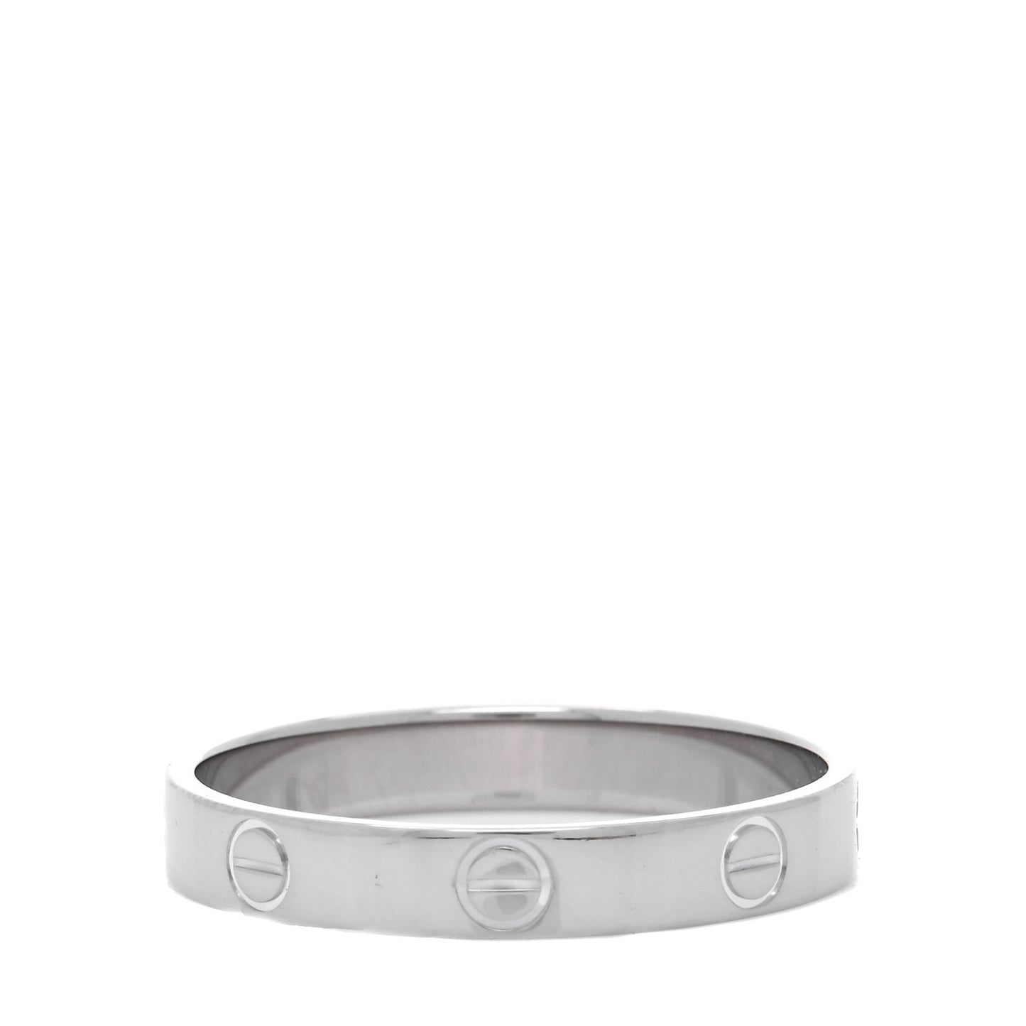 18K White Gold 3.5mm LOVE Wedding Band Ring 62 10