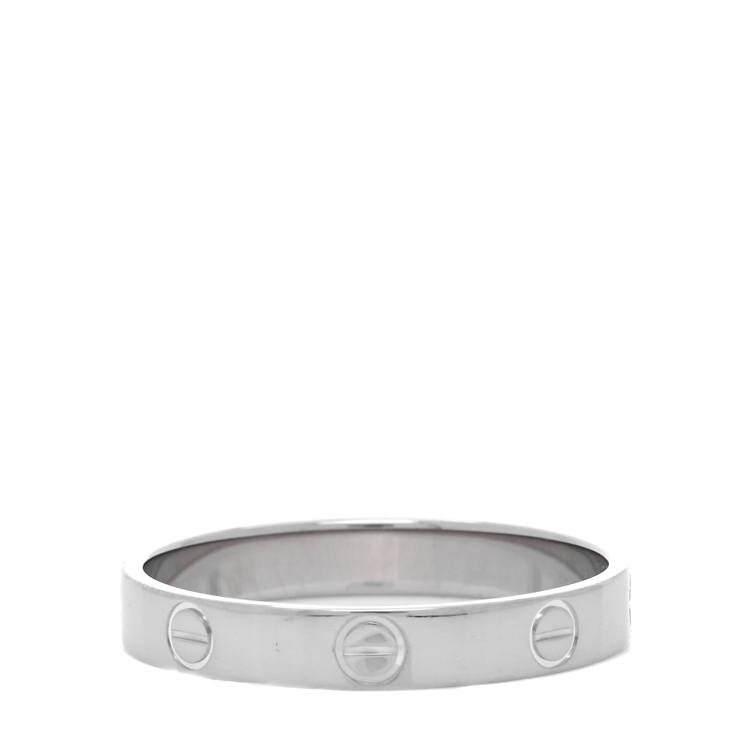 Cartier 18K White Gold 3.5mm LOVE Wedding Band Ring 62 10 3 of 6