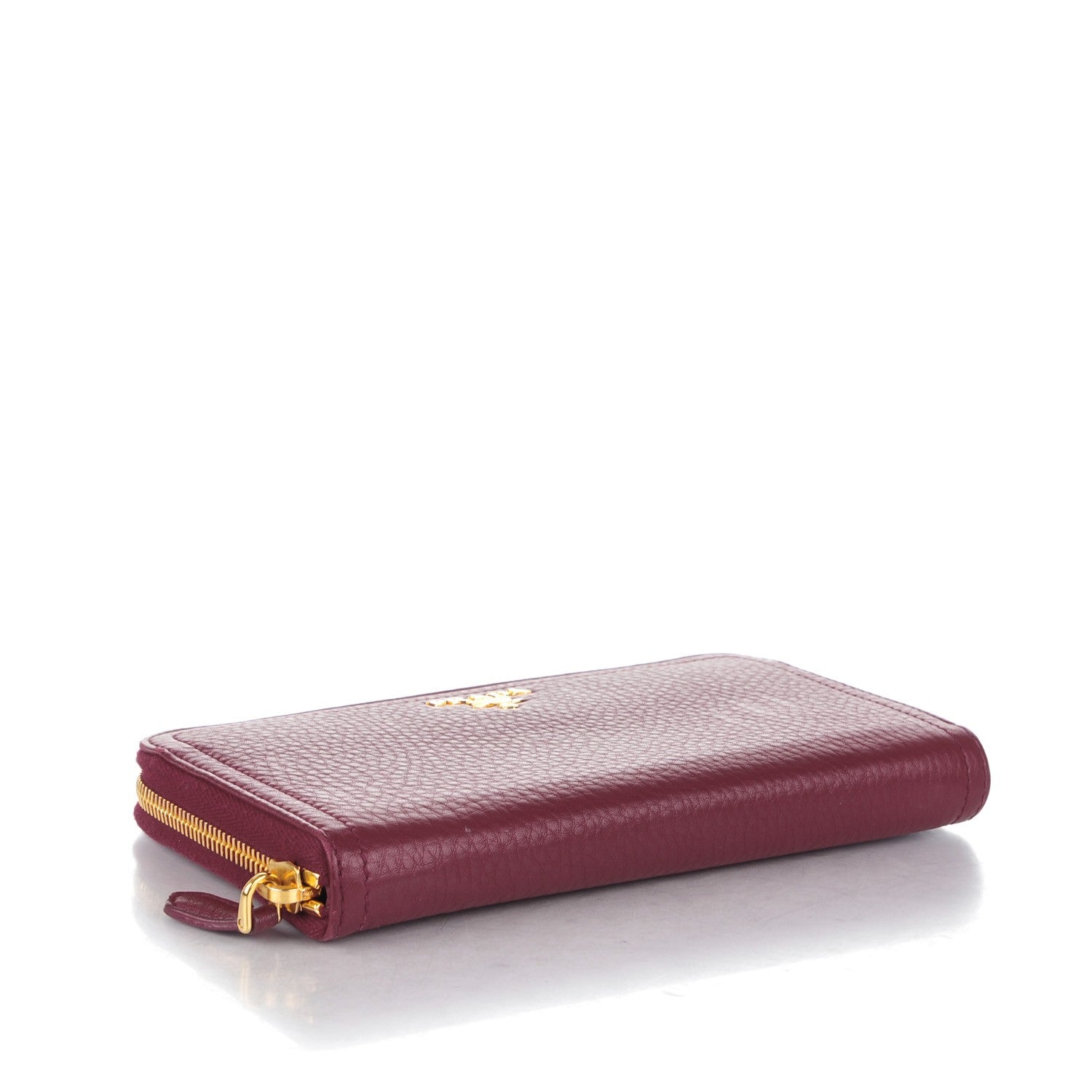 Prada Vitello Daino Zip Around Wallet Ametista 4 of 7