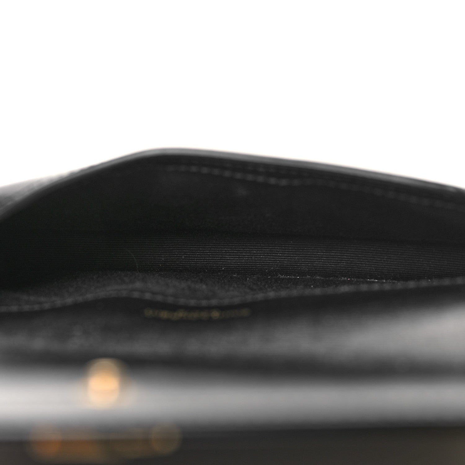 Saint Laurent Grained Calfskin Monogram Phone Holder Crossbody Black 5 of 12