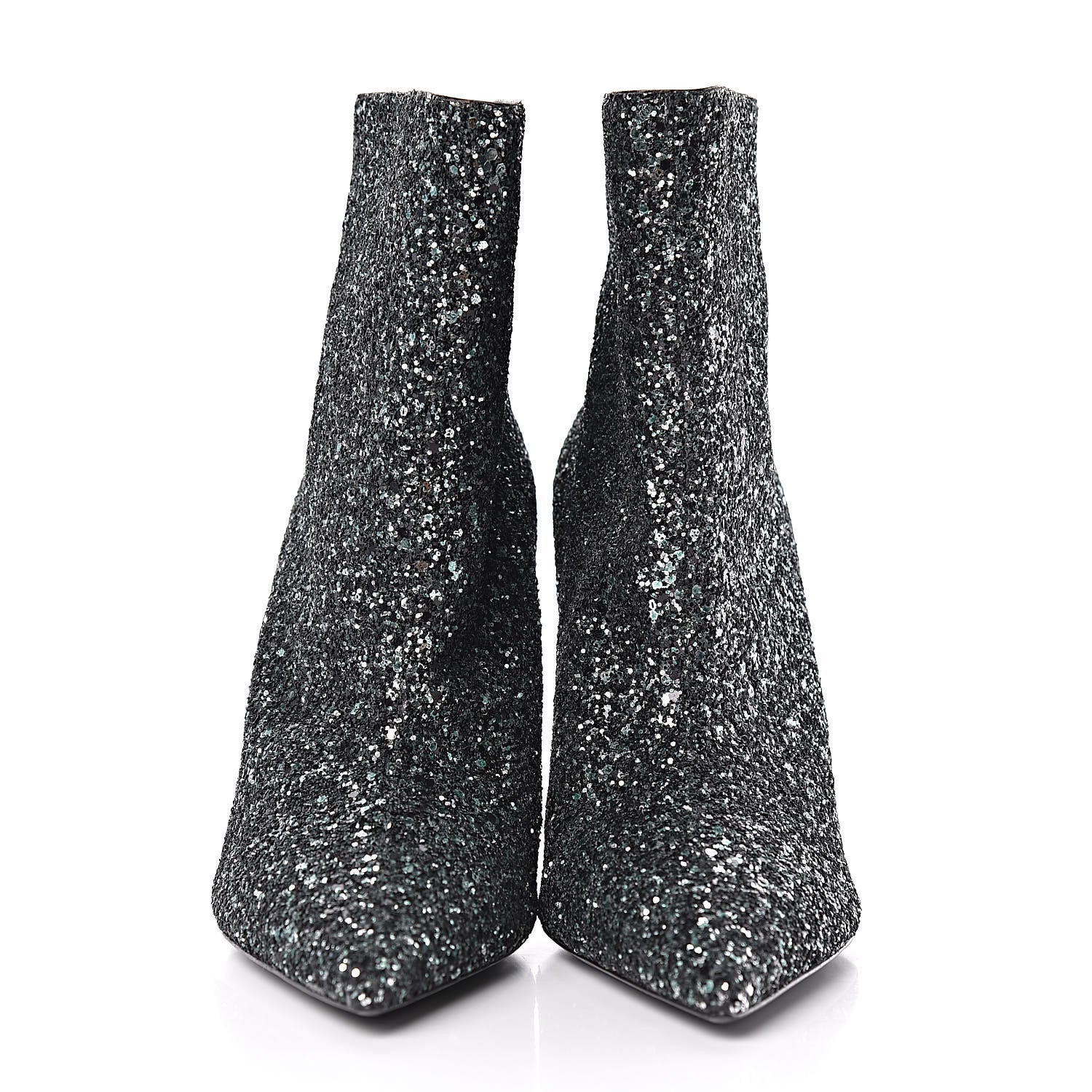 Saint Laurent Glitter Pierre 95 Ankle Boots 40 Green 2 of 8