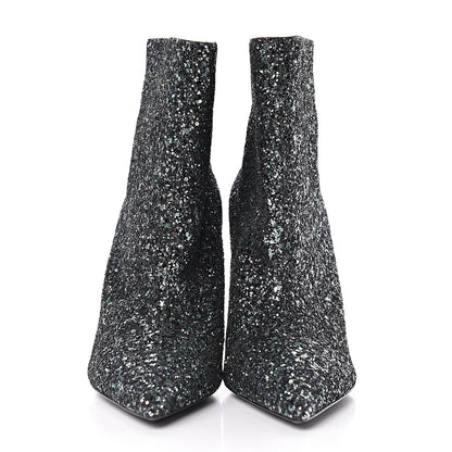 Saint Laurent Glitter Pierre 95 Ankle Boots 40 Green 2 of 8