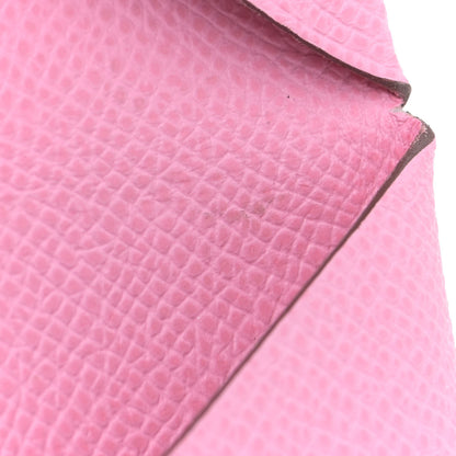 Hermes Epsom Calvi Card Case 5P Pink 11 of 11