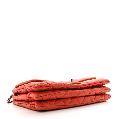 Chanel Lambskin Quilted Chanel 3 Accordion Flap Bag Red 4 of 11
