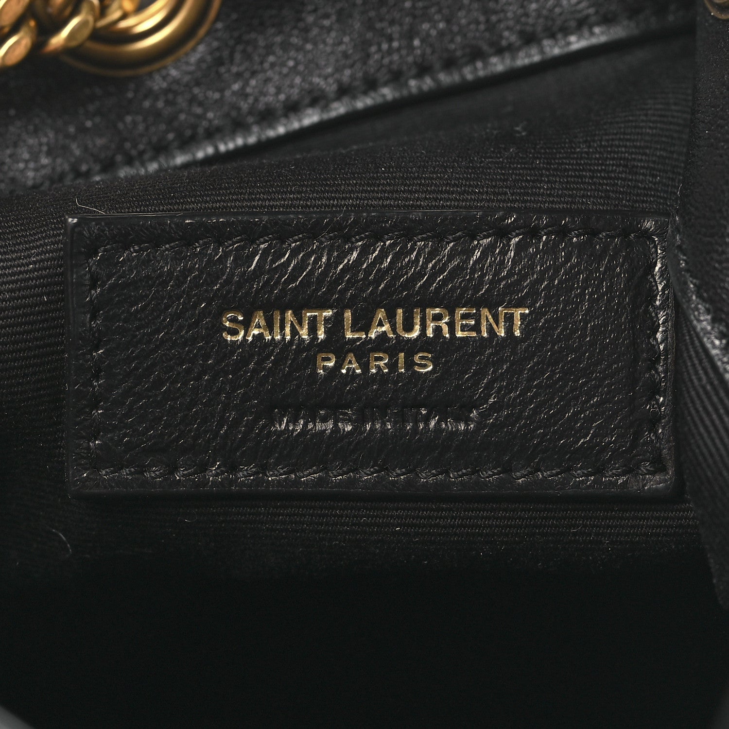 Saint Laurent Lambskin Matelasse Monogram Joe Nano Bucket Bag Black 6 of 11