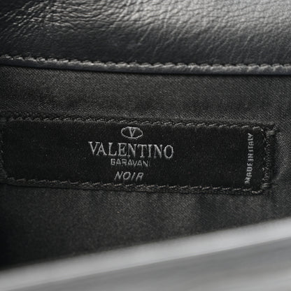Valentino Garavani Calfskin Embroidered Rockstud Mini Crossbody Bag Black 6 of 13