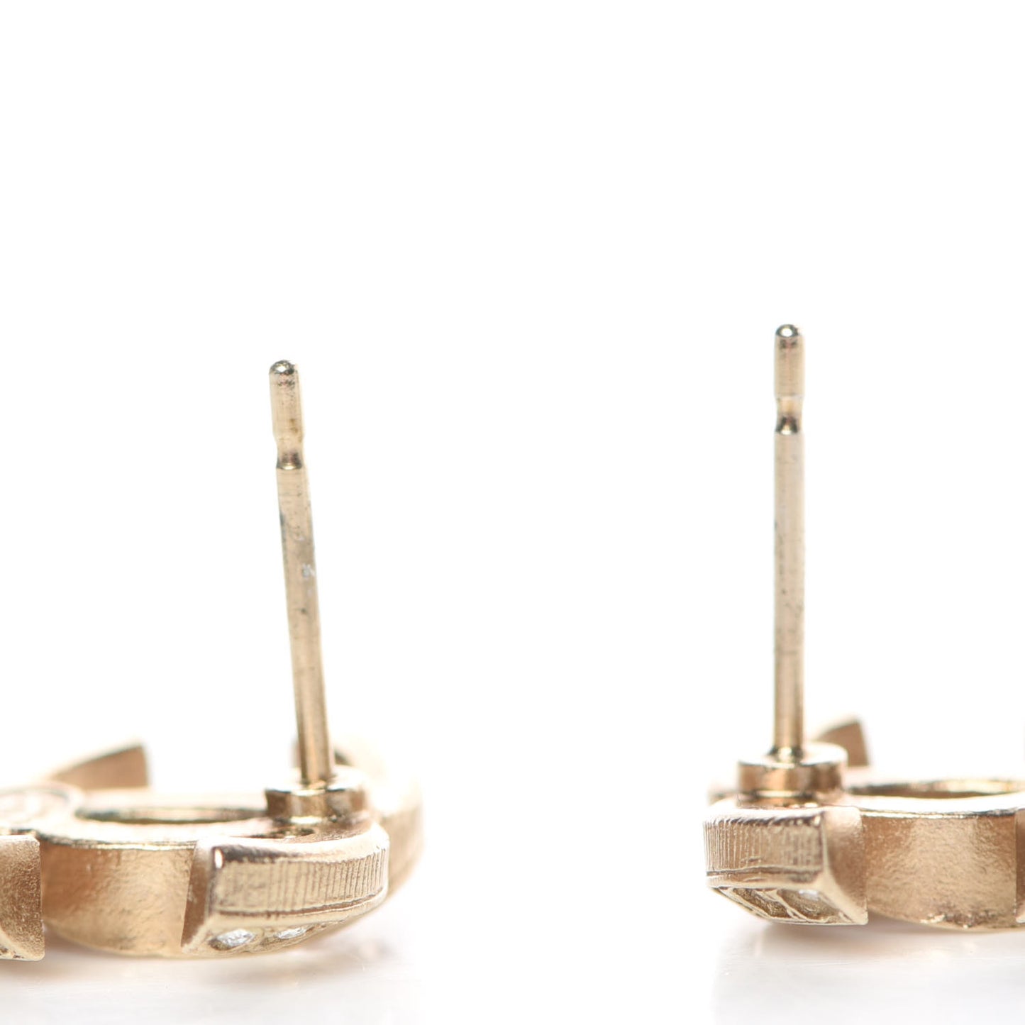 Crystal CC Earrings Light Gold