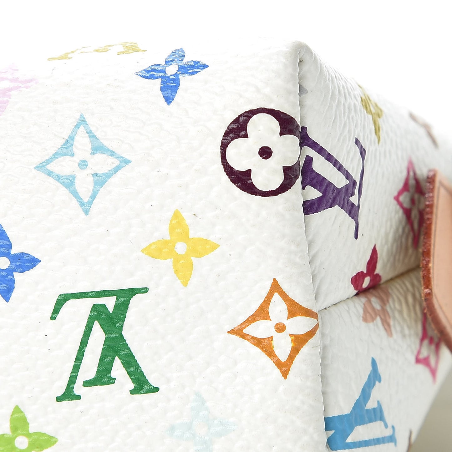 Monogram Multicolor Cosmetic Pouch White Litchi