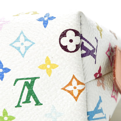 Louis Vuitton Monogram Multicolor Cosmetic Pouch White Litchi 10 of 10