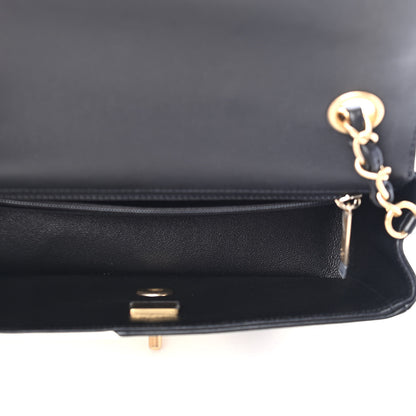 Chanel Lambskin Geometric Patchwork Mini Flap Black White 5 of 9