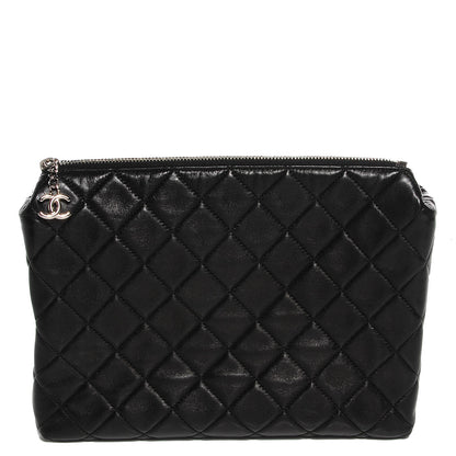 Chanel Lambskin Quilted Medium Cosmetic Case Black 1 of 7