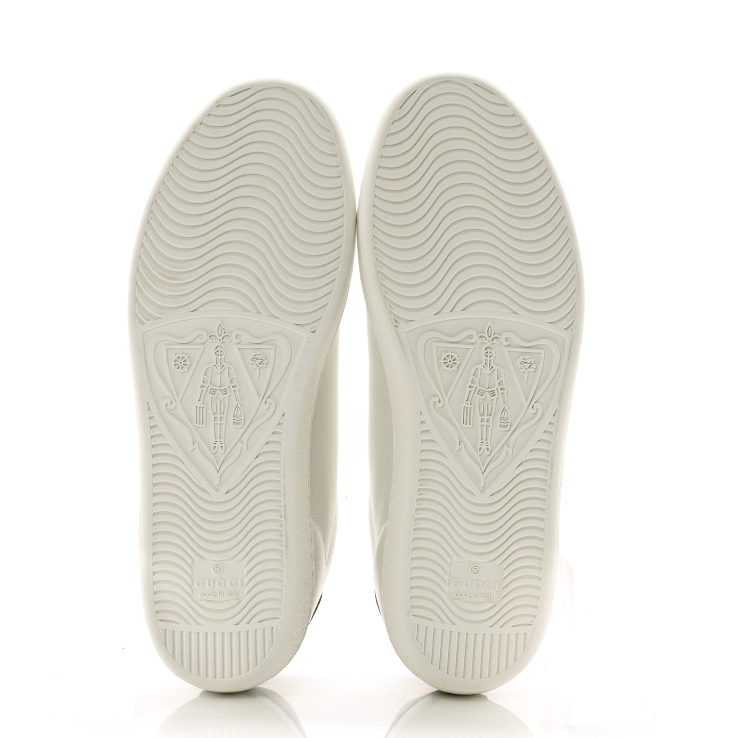 Calfskin Interlocking G Perforated Womens Ace Sneakers 38.5 White Grey Sky