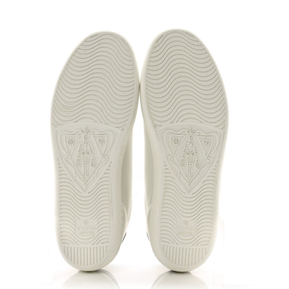 Gucci Calfskin Interlocking G Perforated Womens Ace Sneakers 38.5 White Grey Sky 5 of 9