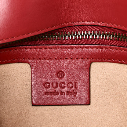 Gucci Calfskin Matelasse Small GG Marmont Shoulder Bag Hibiscus Red 6 of 10