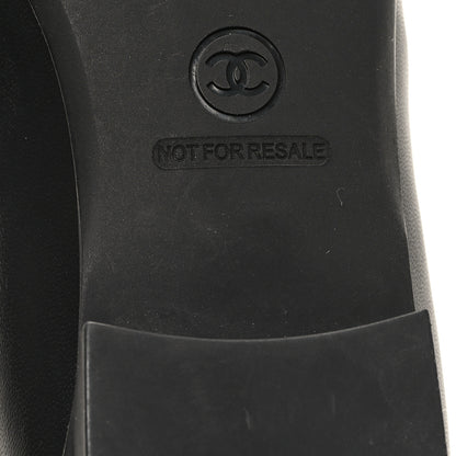 Chanel Lambskin Cap Toe CC Uniform Ballerina Flats 39 Black 7 of 10