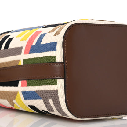 Fendi Kuban Canvas Vitello King F is Fendi FF Embroidered Mini Mon Tresor Bucket Bag Multicolor Cuoio 9 of 10