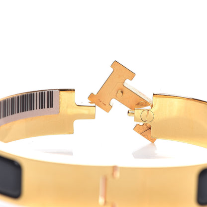 Hermes Enamel Narrow Clic Clac H Bracelet PM Black 4 of 6