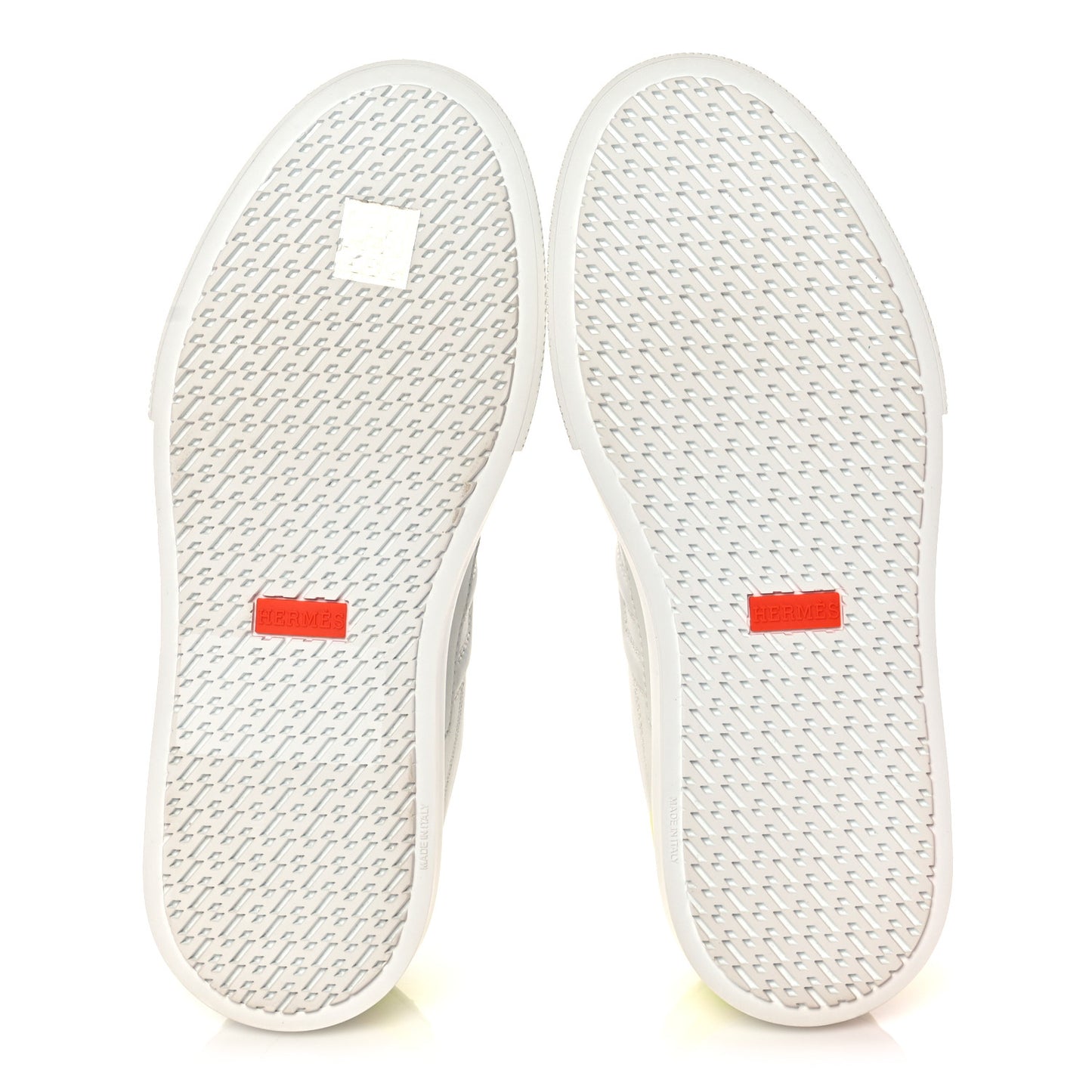 Calfskin Deep Sneakers 37.5 White Yellow