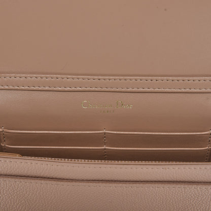 Christian Dior Grained Calfskin Diorama Wallet on Chain Pouch Nude 6 of 9
