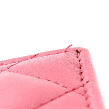 Chanel Lambskin Quilted Tri-Fold Flap Wallet Pink 11 of 14