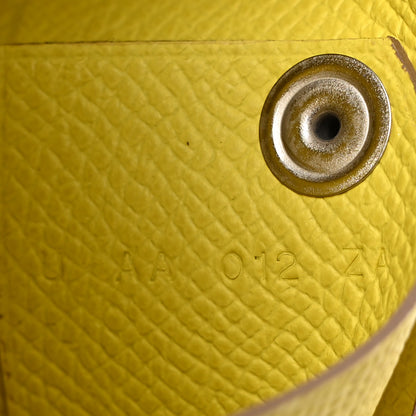 Hermes Epsom Calvi Card Case Lime 7 of 8