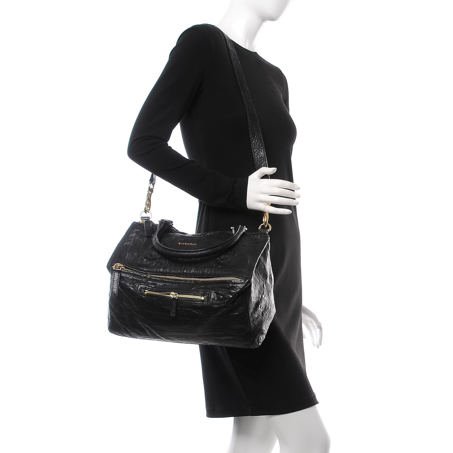 Givenchy Tumbled Sheepskin Medium Pandora Black 2 of 7