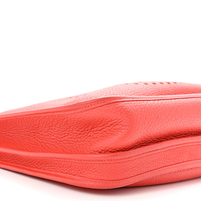 Hermes Taurillon Clemence Evelyne III PM Rouge Pivoine 9 of 13