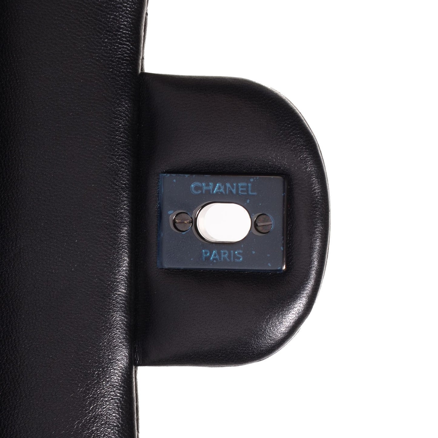 Lambskin Chevron Medium Double Flap So Black