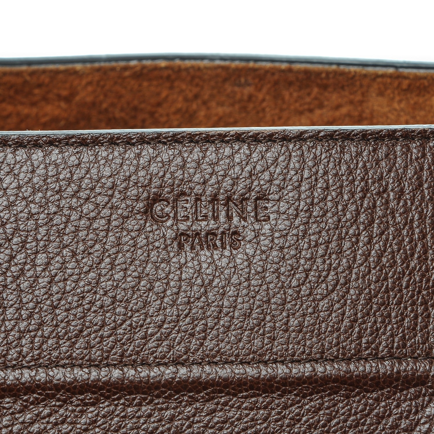 Celine Shiny Grained Calfskin Medium Phantom Luggage Brown 7 of 7
