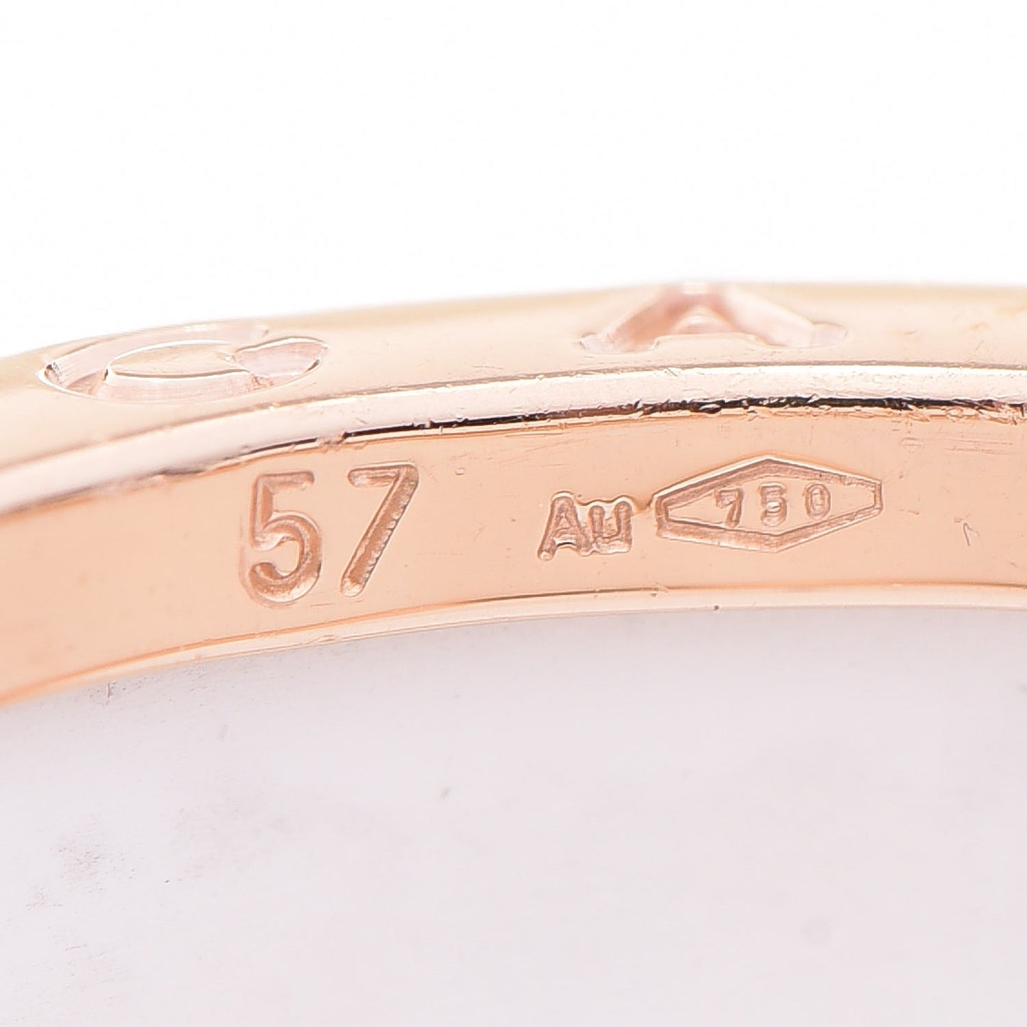 18K Rose Gold White Ceramic B.Zero1 Four-Band Ring 57 8