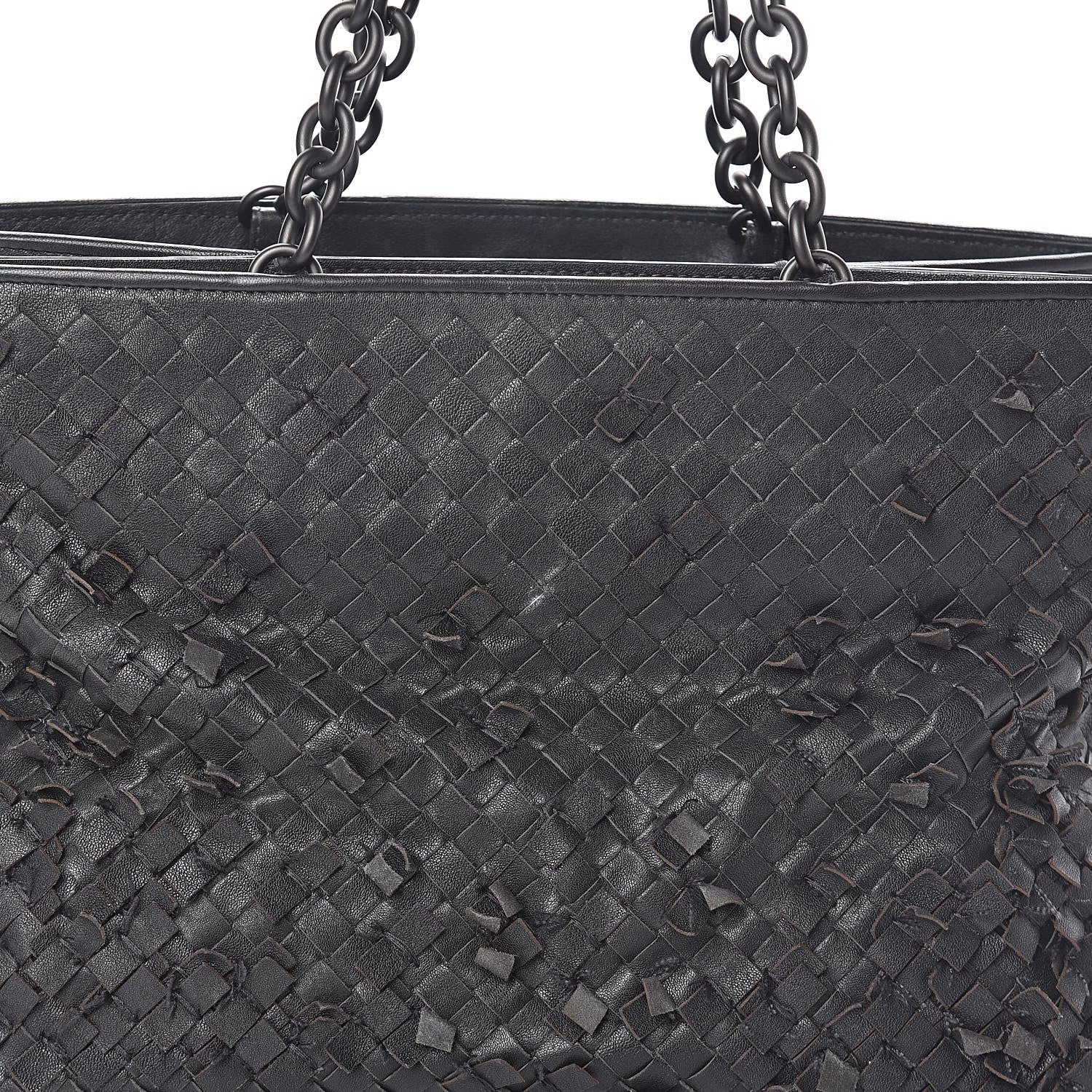 Bottega Veneta Nappa Intrecciato Frayed Tote Black 7 of 10