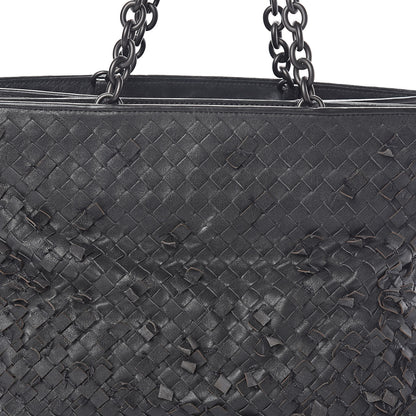 Bottega Veneta Nappa Intrecciato Frayed Tote Black 7 of 10