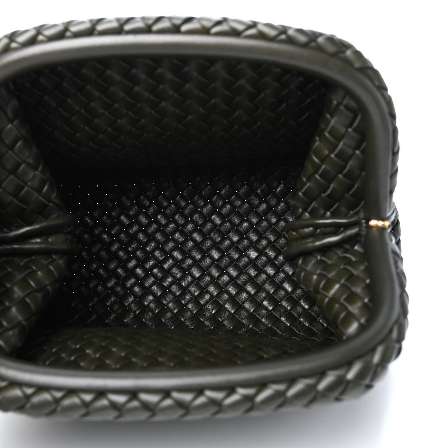 Nappa Intrecciato Padded Clutch Green