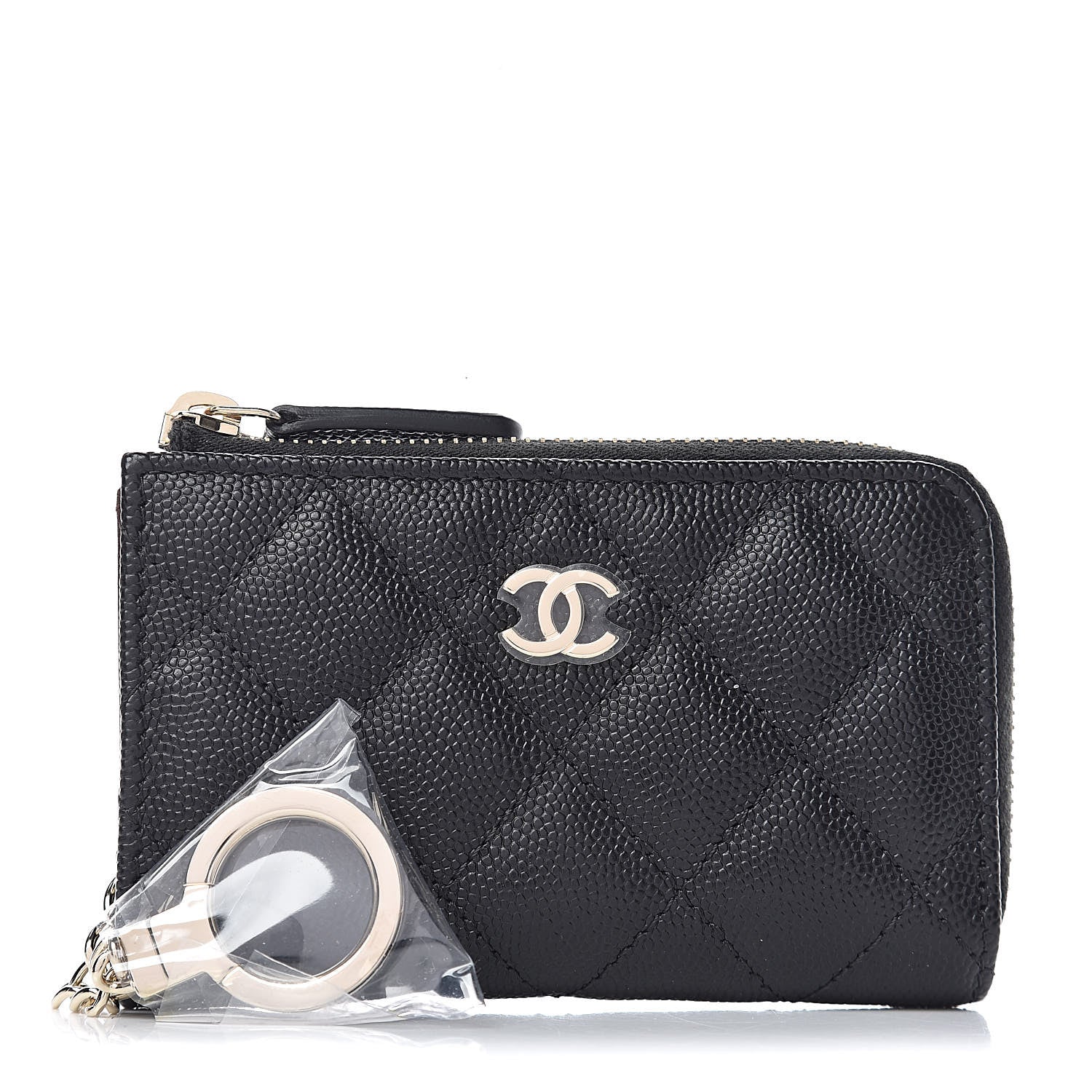 Chanel Caviar Quilted Key Holder Case Black 1 of 8