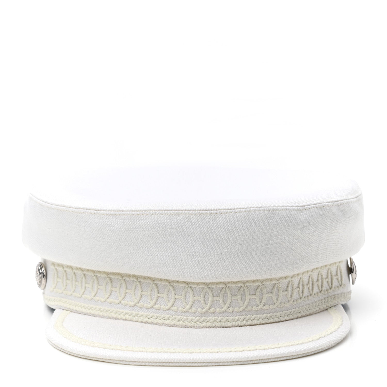 Hermes Linen Twill Cabourg Cap 58 White 3 of 7
