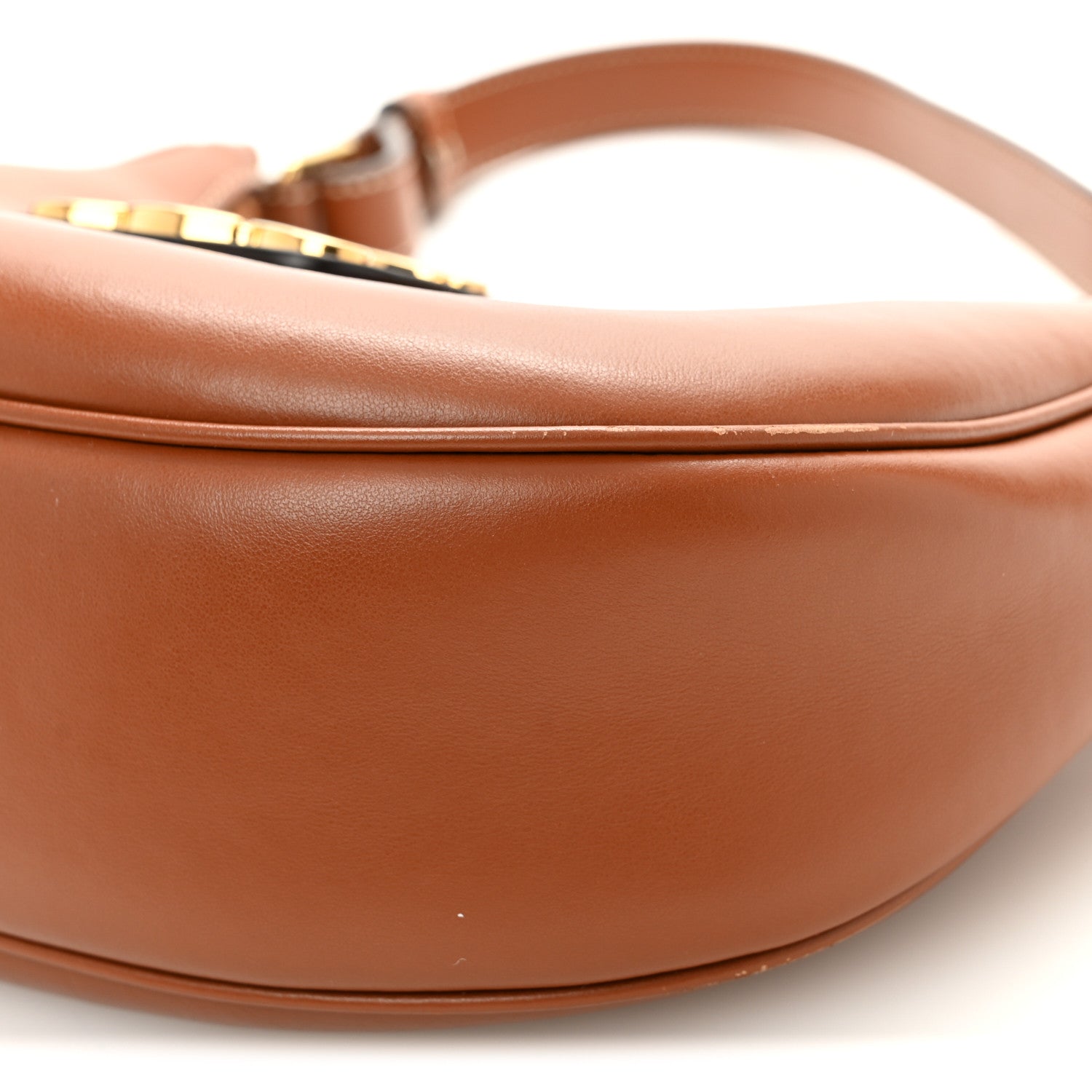 Celine Smooth Calfskin Medium Strap Ava Triomphe Shoulder Bag Tan 10 of 11
