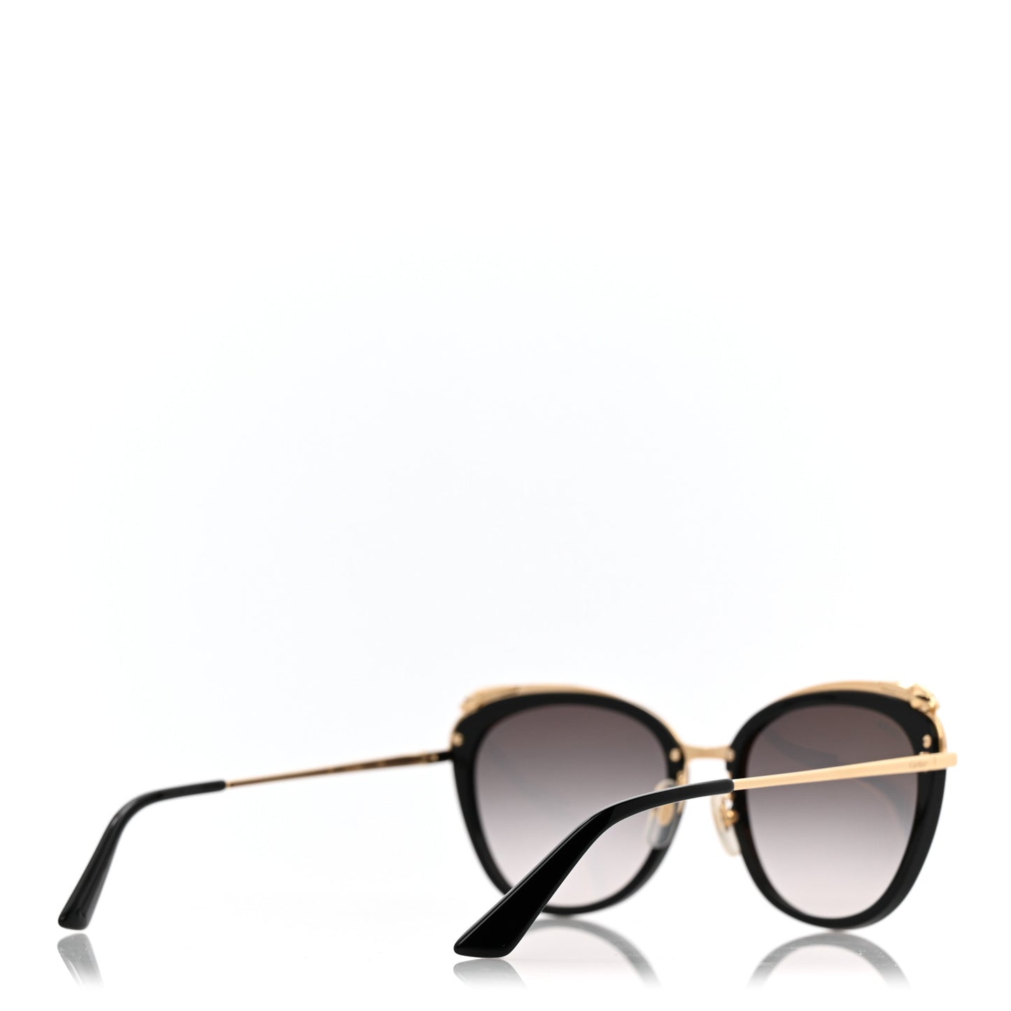 Panthere De Cartier Sunglasses CT0150SA Black Gold Black Gold