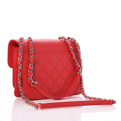 Chanel Caviar Quilted CC Box Flap Red 3 of 8