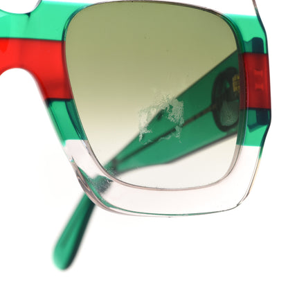 Gucci Square Web Frame GG0178S Sunglasses Green Red 8 of 10