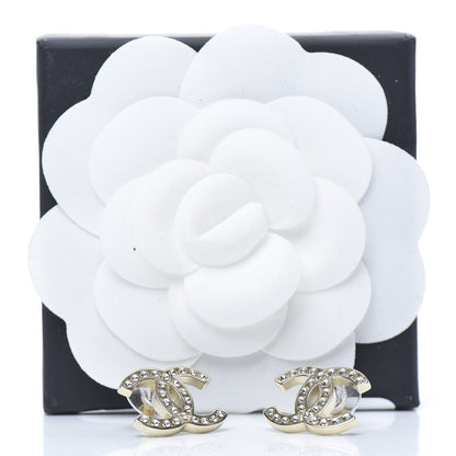 Chanel Crystal CC Large Earrings Gold 5 of 5