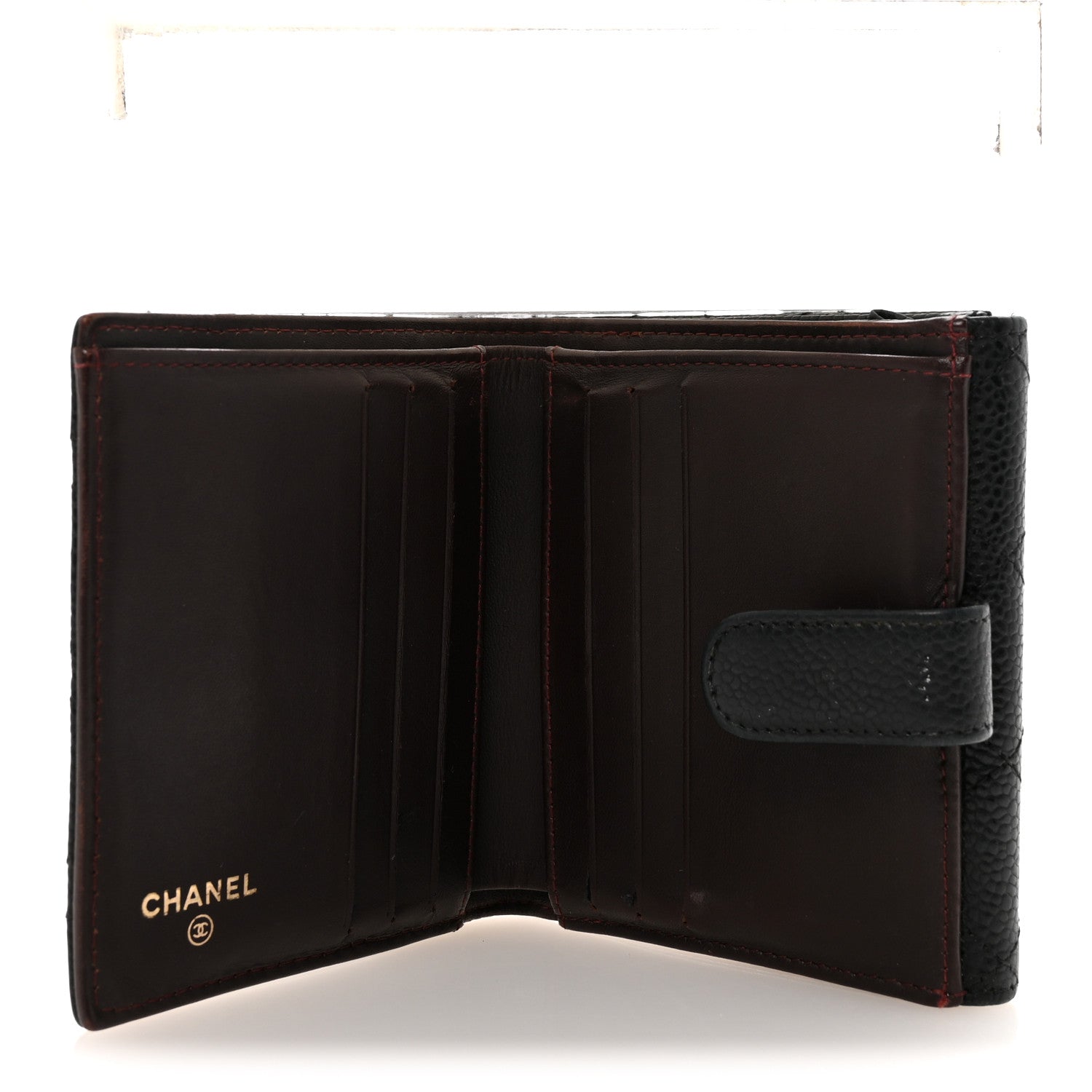 Chanel Caviar Quilted Compact French Flap Wallet Black 5 of 8