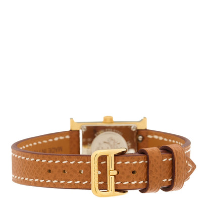 Hermes Stainless Steel Epsom 17.2mm Heure H Hour Quartz Watch Gold 3 of 5
