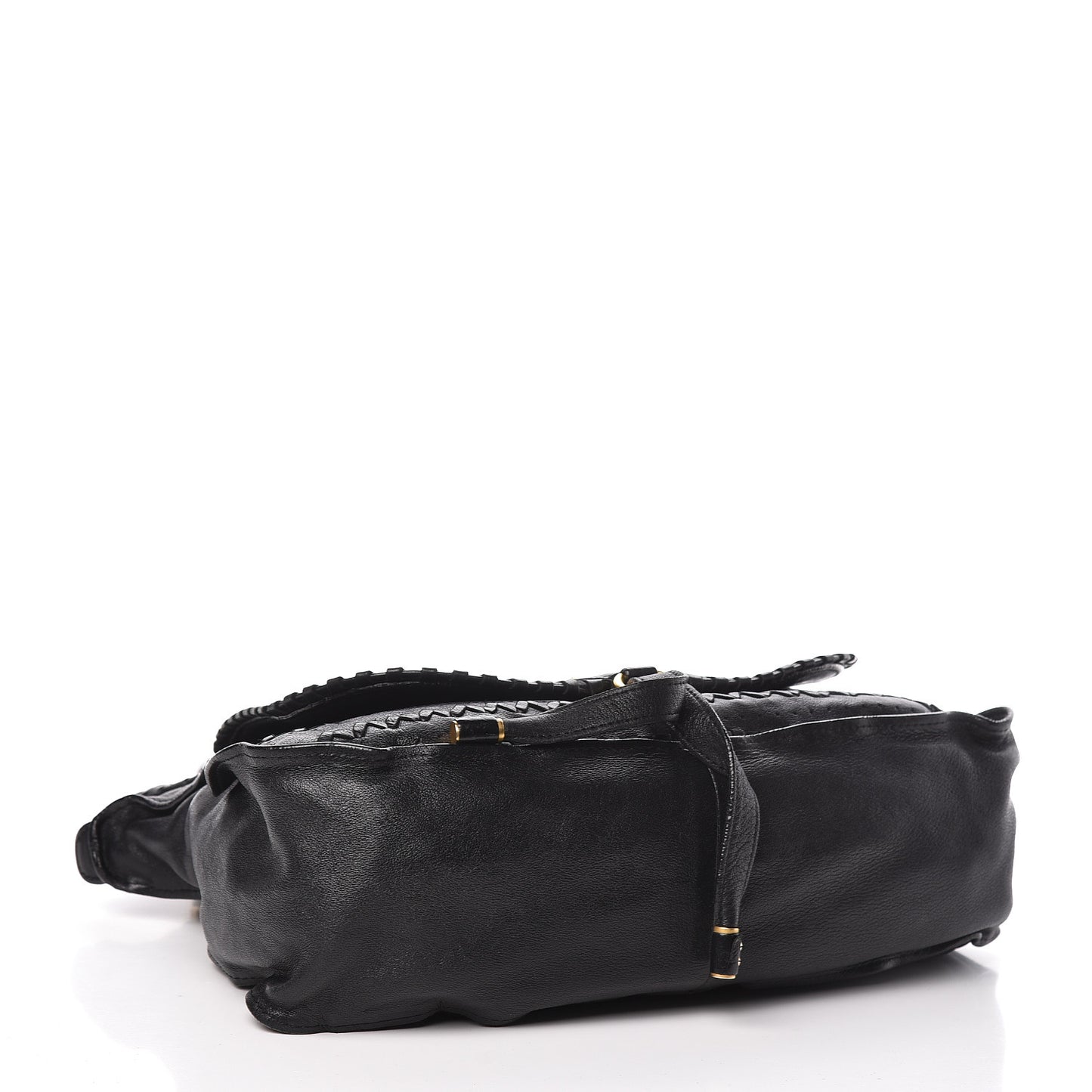 Lambskin Embroidered Medium Marcie Satchel Black