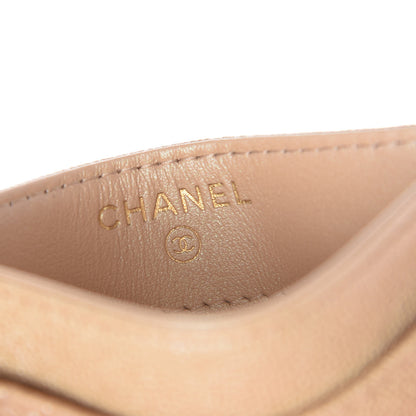 Chanel Iridescent Caviar Quilted Card Holder Beige 6 of 9