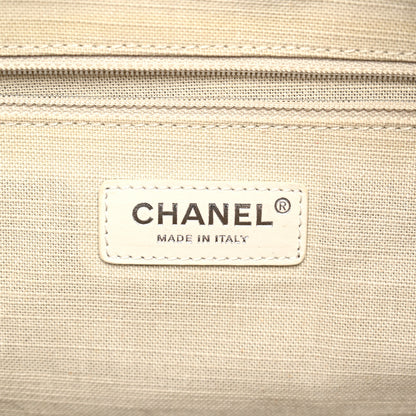 Chanel Mixed Fibers Large Deauville Bowling Bag Green 6 of 11