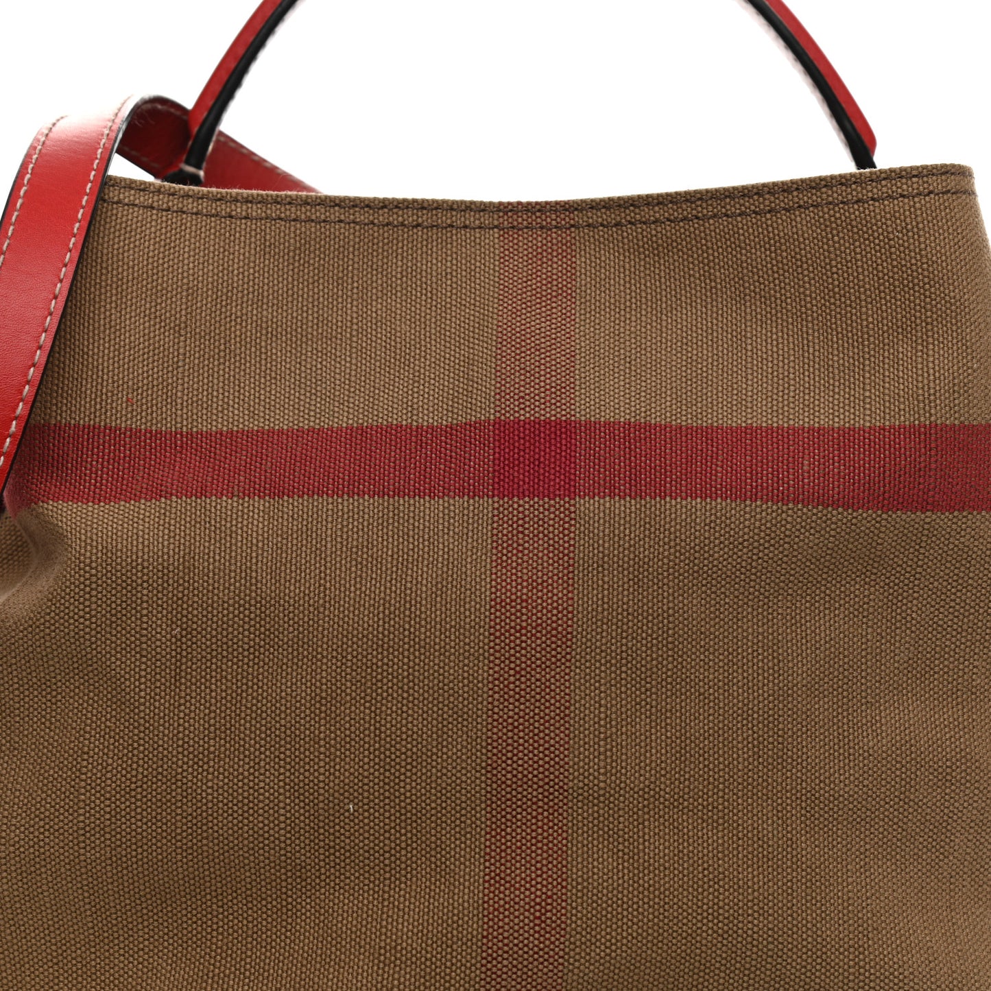 Canvas Mega Check Medium Ashby Hobo Cadmium Red