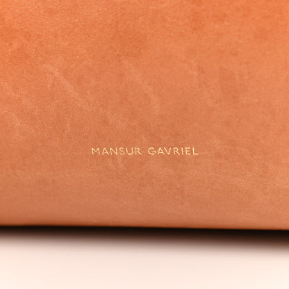 Mansur Gavriel Vegetable Tanned Calfskin Large Shopping Bag Camello Blue 7 of 16